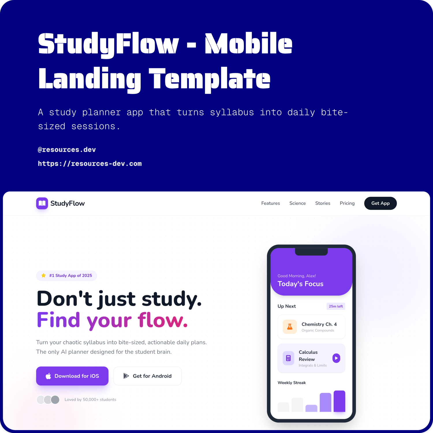 StudyFlow Landing Page