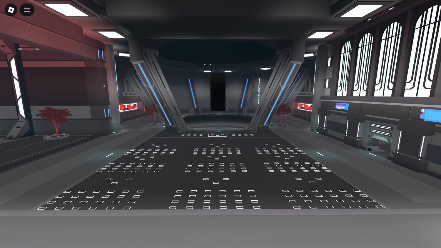 Bank building in futuristic city setting