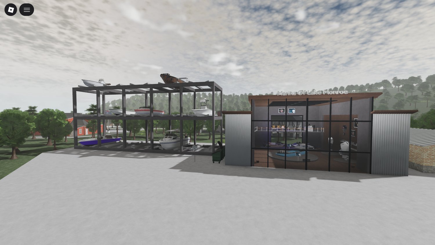 Bar and gas stations inside Lakeside Town