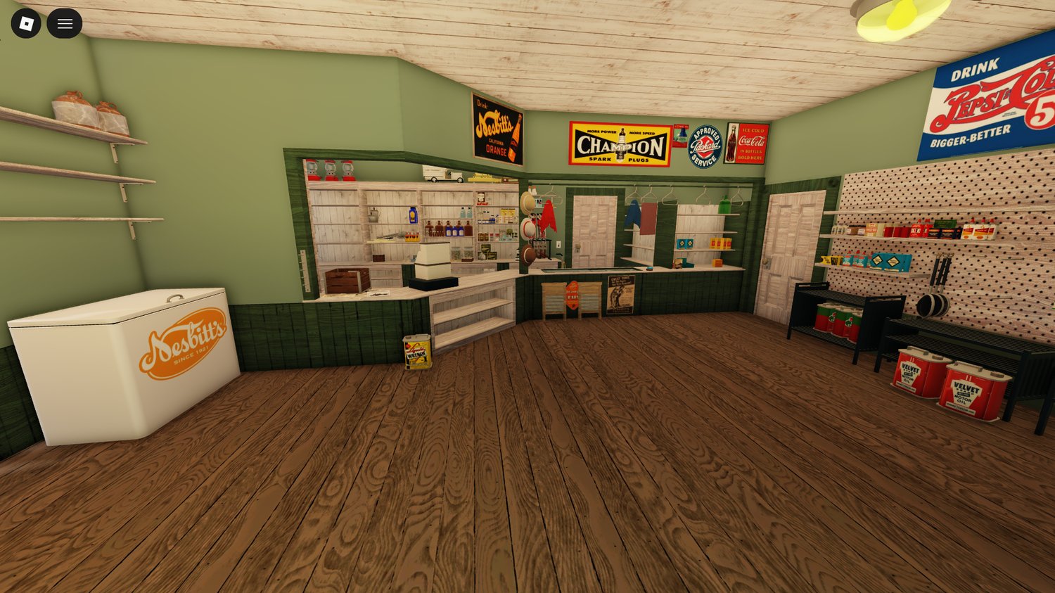 Vintage gas station