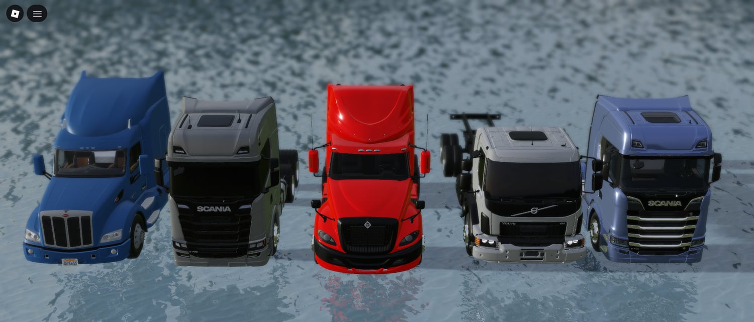 Fully scripted Roblox semi truck pack with detailed exteriors