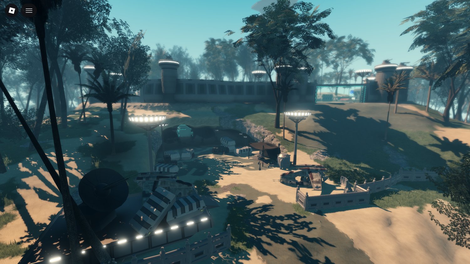Realistic sci-fi battlefield environment