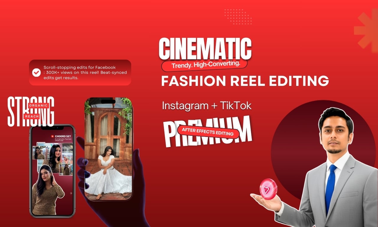 Premium video editor creating cinematic luxury fashion Reels & TikToks. Specializing in After Effects for high-converting brand visuals.