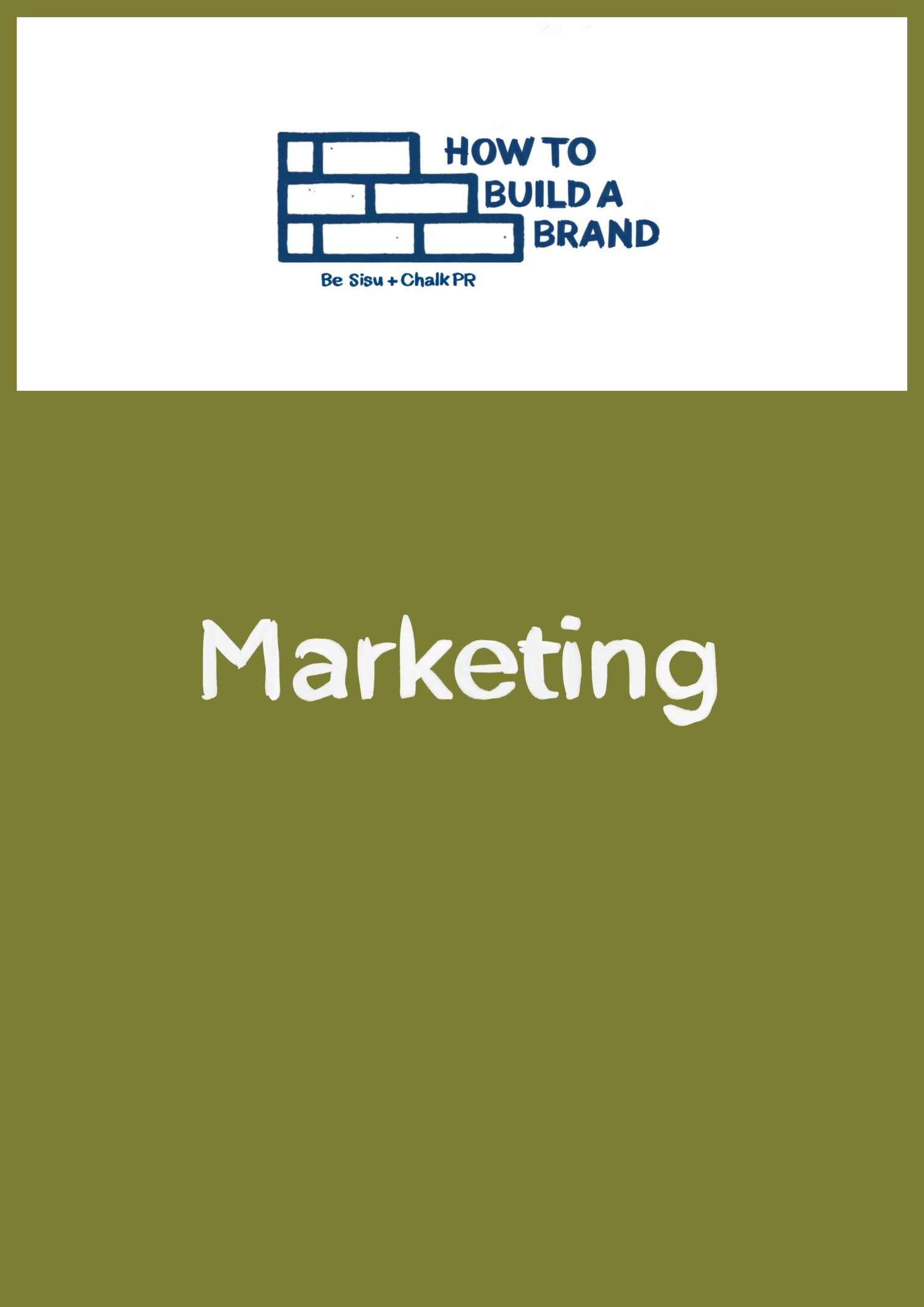 The Marketing Workbook Image from How To Build A Brand