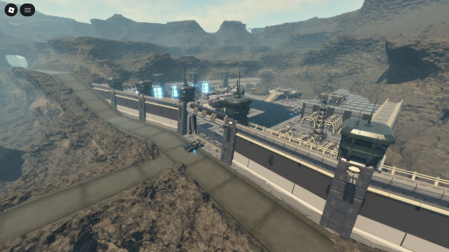 Detailed sci-fi buildings and streets