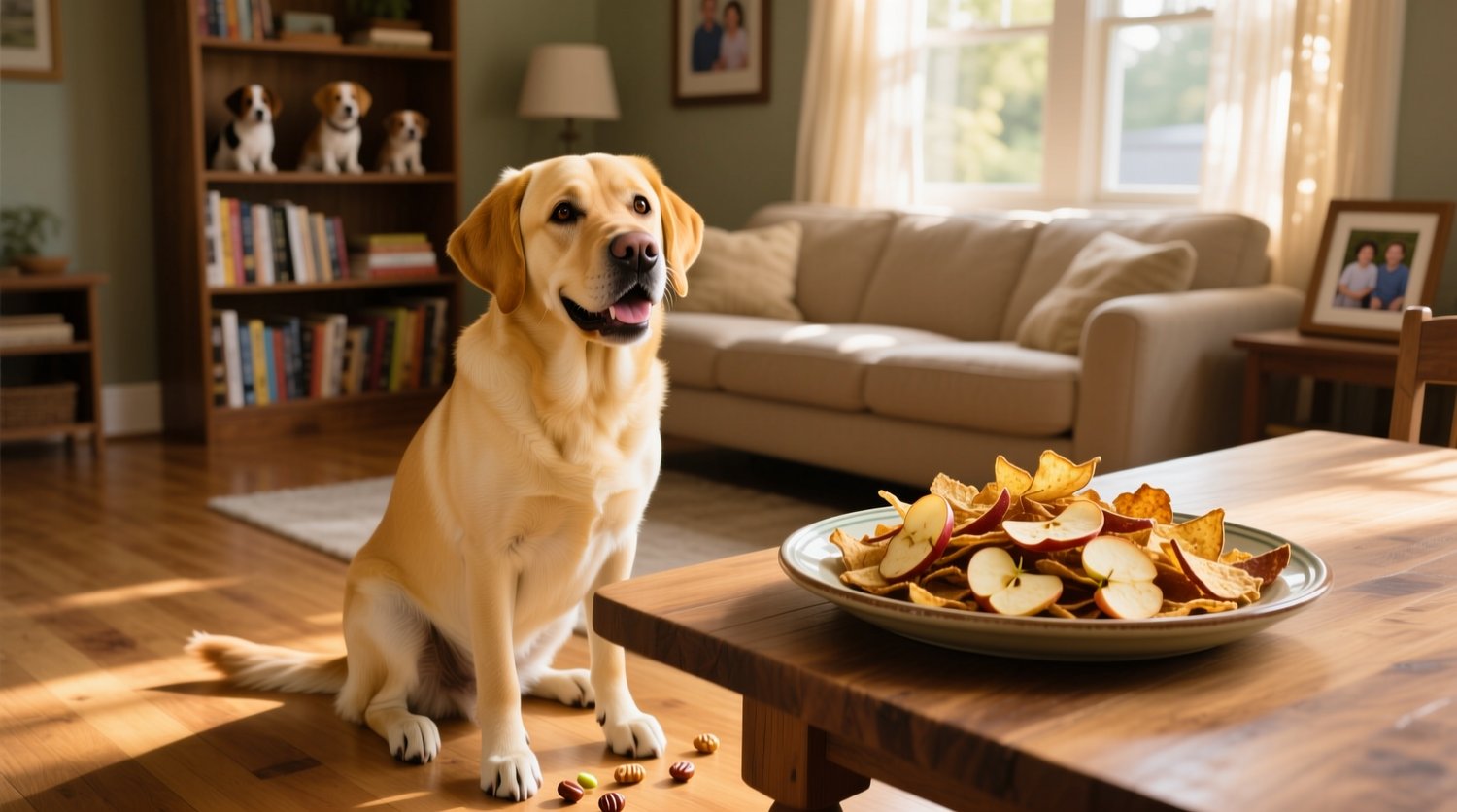 Crispy Apple Peel Chips for Dogs
