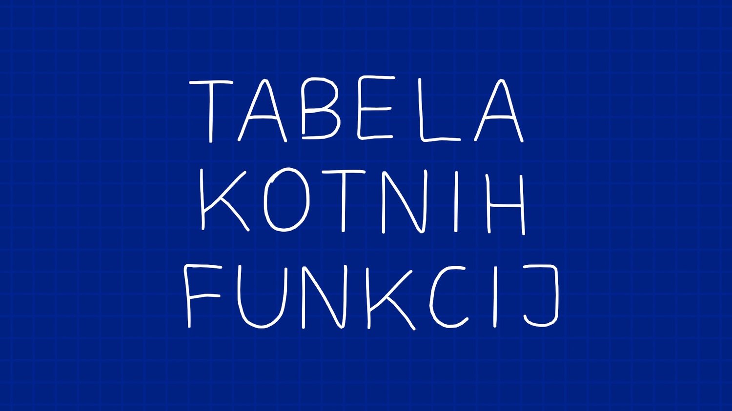 Tabela kotnih funkcij