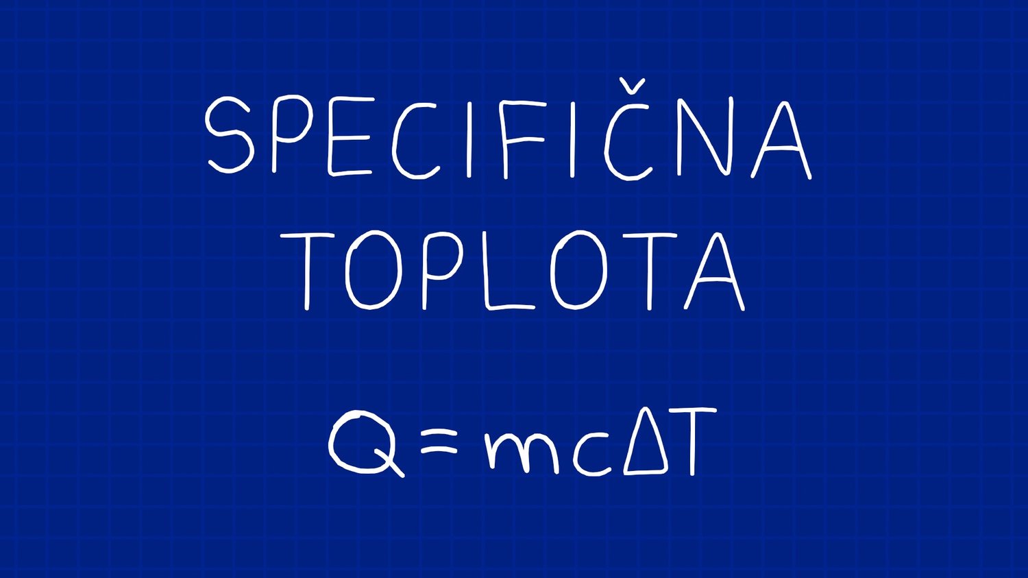 Specificna toplota in formula za specificno toploto