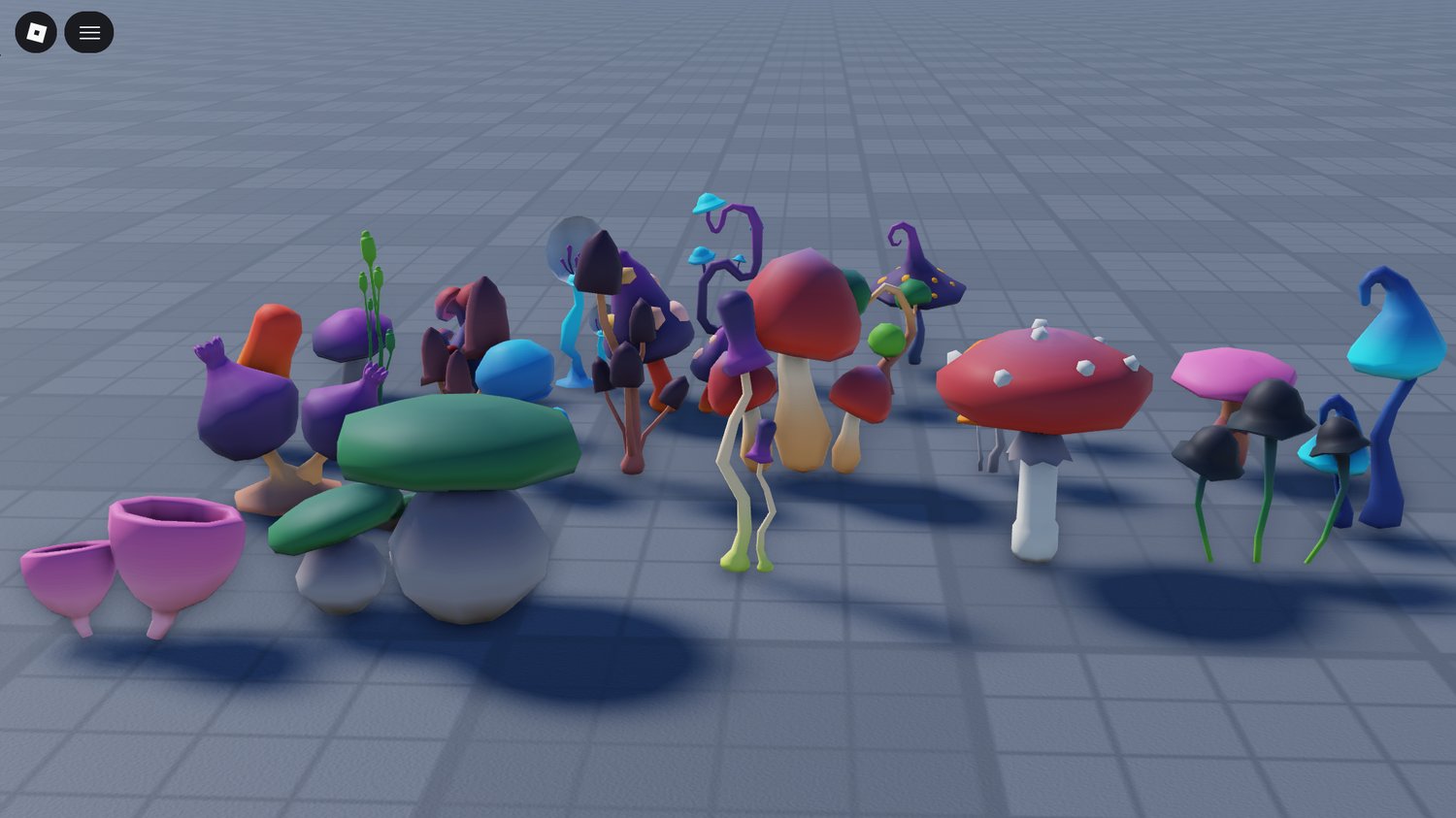 Stylized mushroom assets for fantasy maps