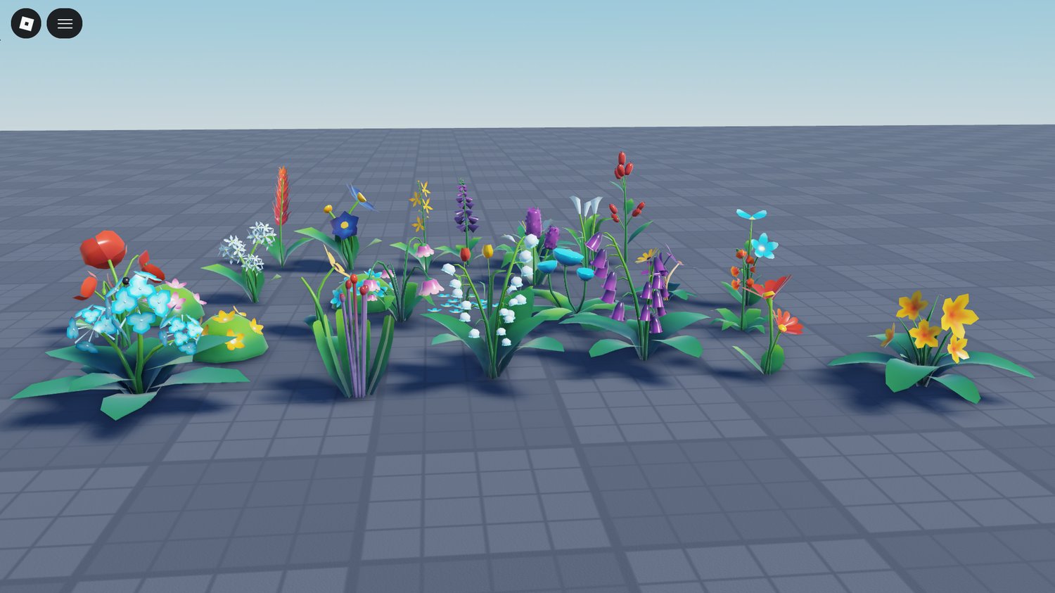 Garden flowers used in Roblox map