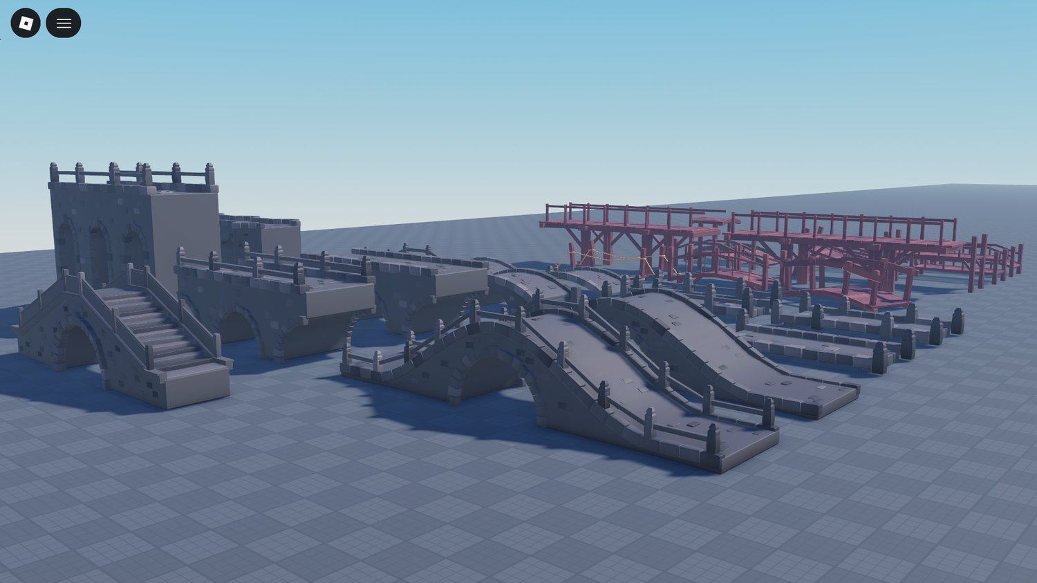 Realistic bridge asset for Roblox map