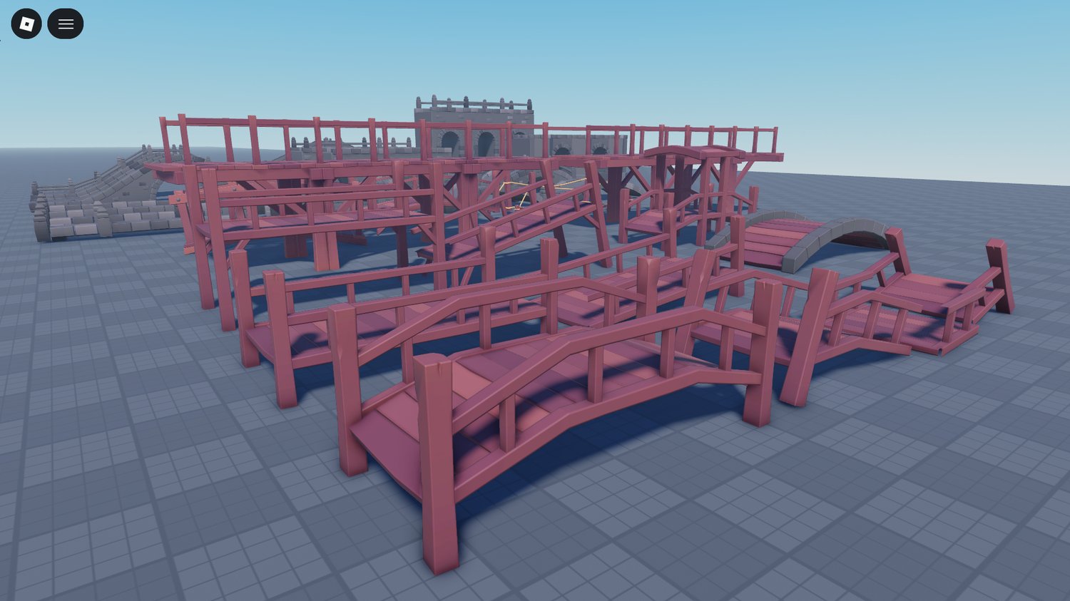Low poly bridge used in terrain