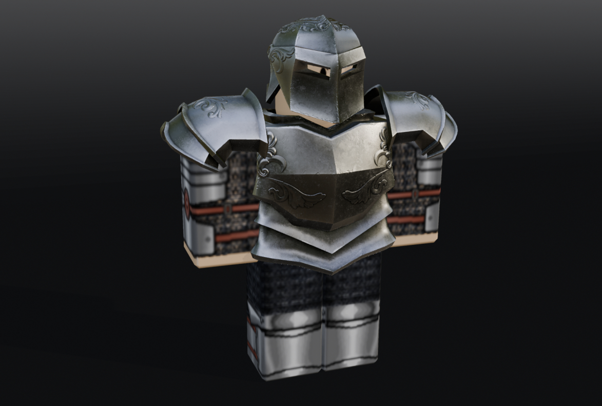 Roblox Medieval Knight Steel Armor Model Set