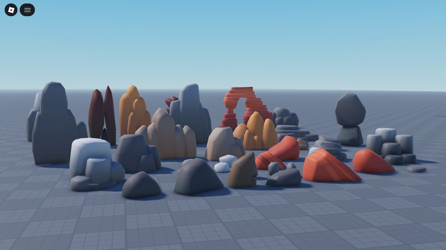 Terrain rocks used in outdoor scene