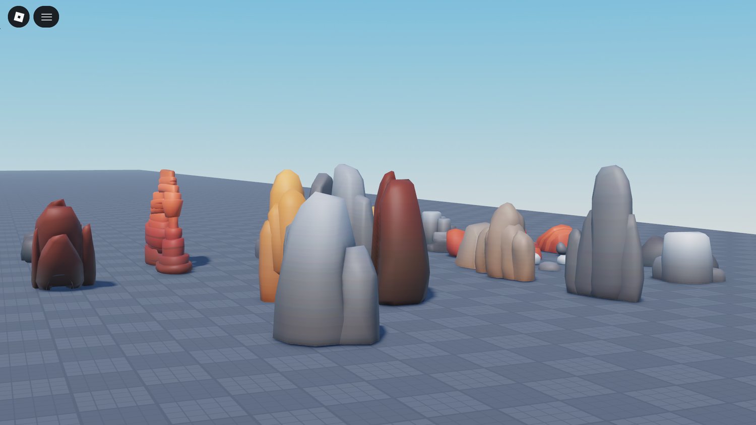 Stylized rock assets for Roblox maps