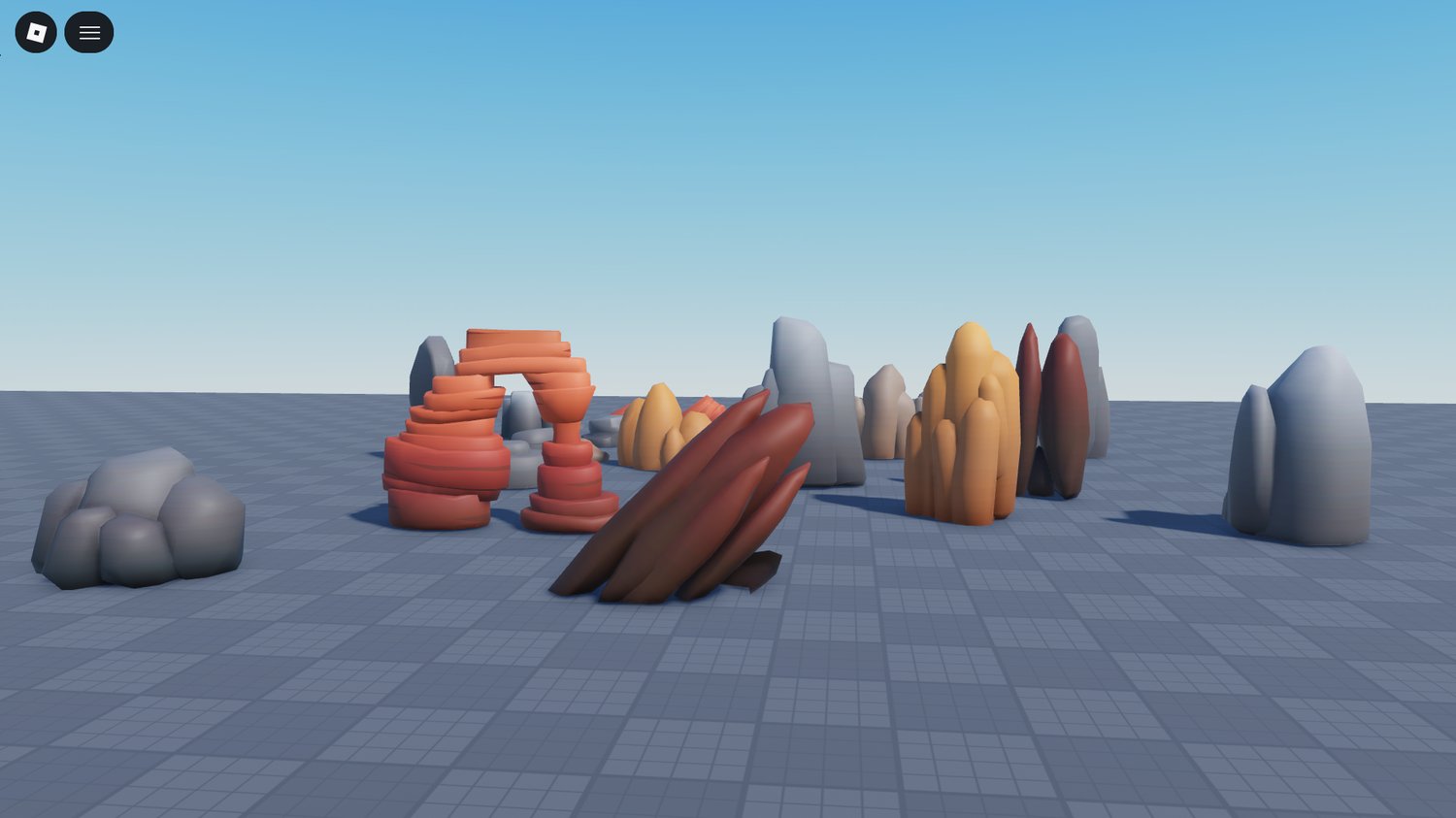Low poly stone props collection