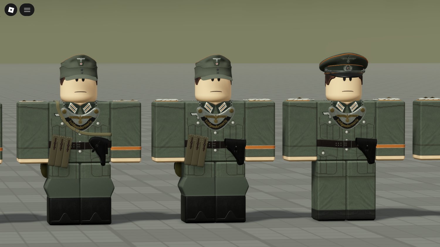 Historical army uniform set Roblox preview