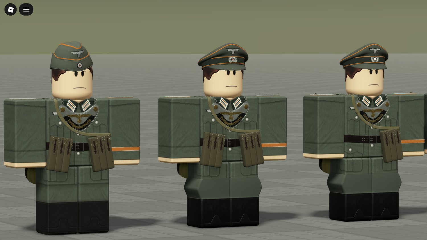 Roleplay character wearing Heer uniform