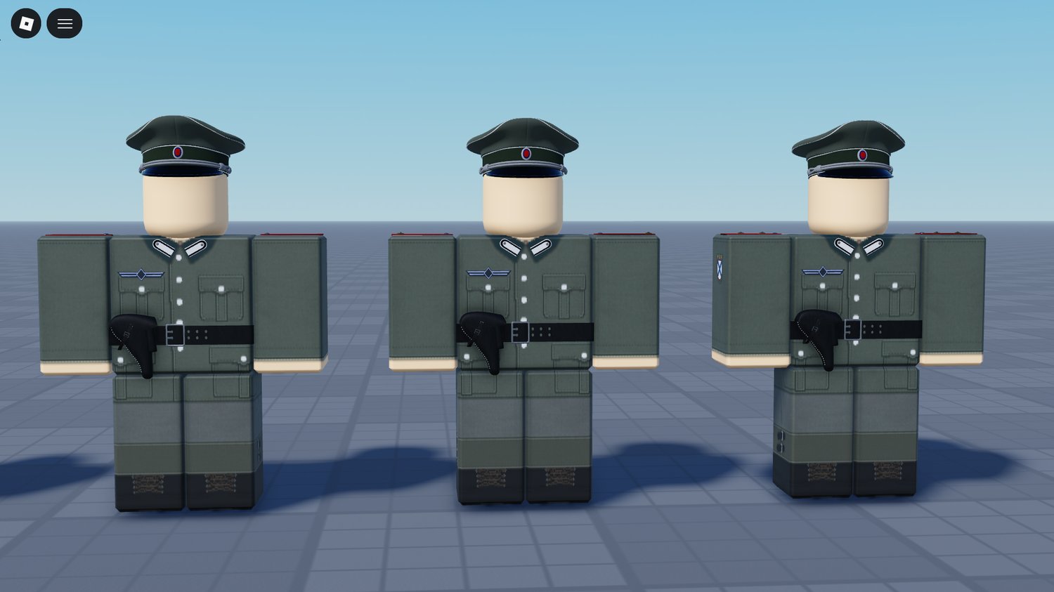 Military headgear worn by Roblox avatar