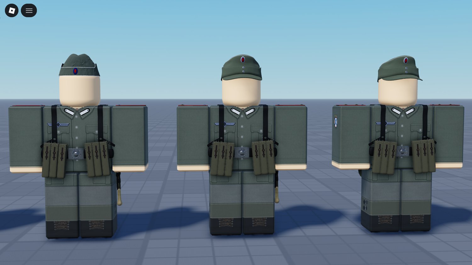 Roleplay character in liberation army uniform