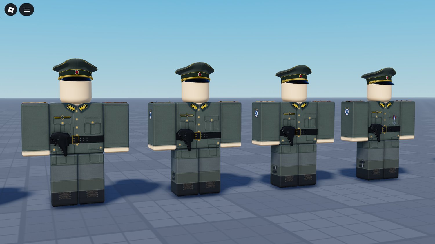 Scripted army uniform with detailed textures