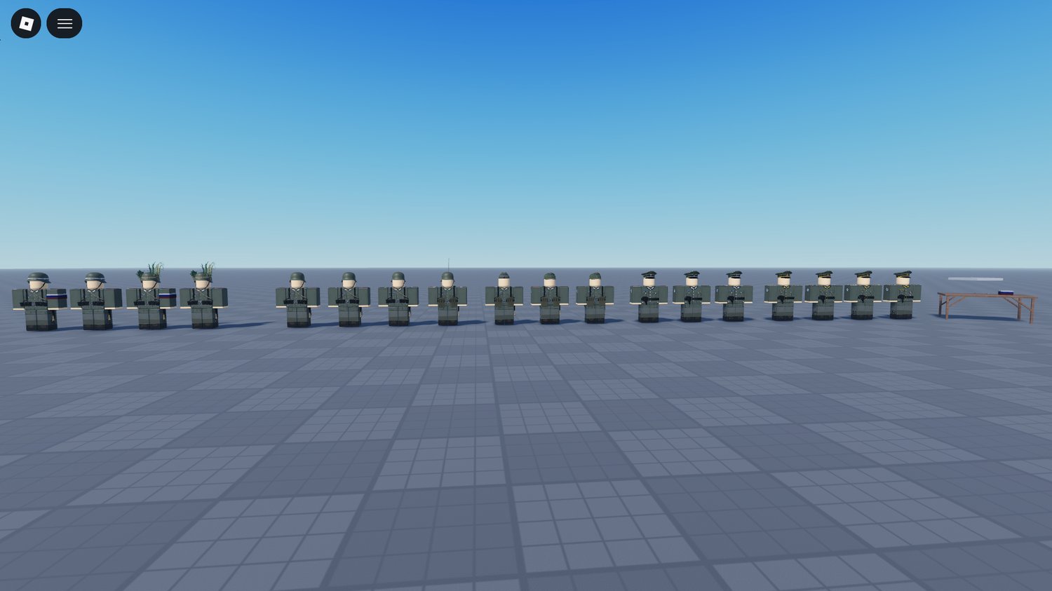 Army uniform pack used in roleplay scene