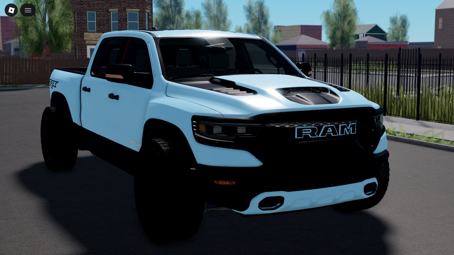 Functional pickup truck parked in city