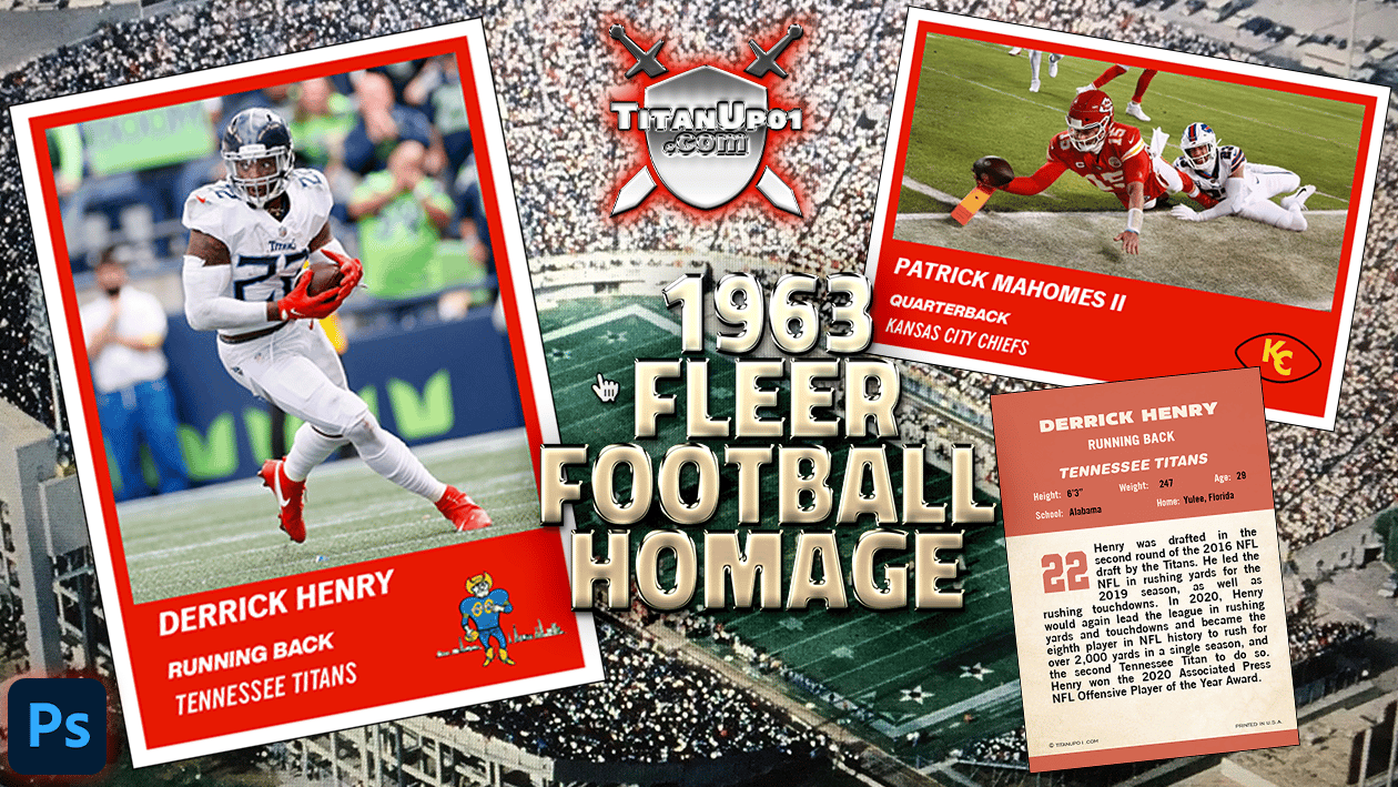 1963 Fleer Football Photoshop PSD Templates
