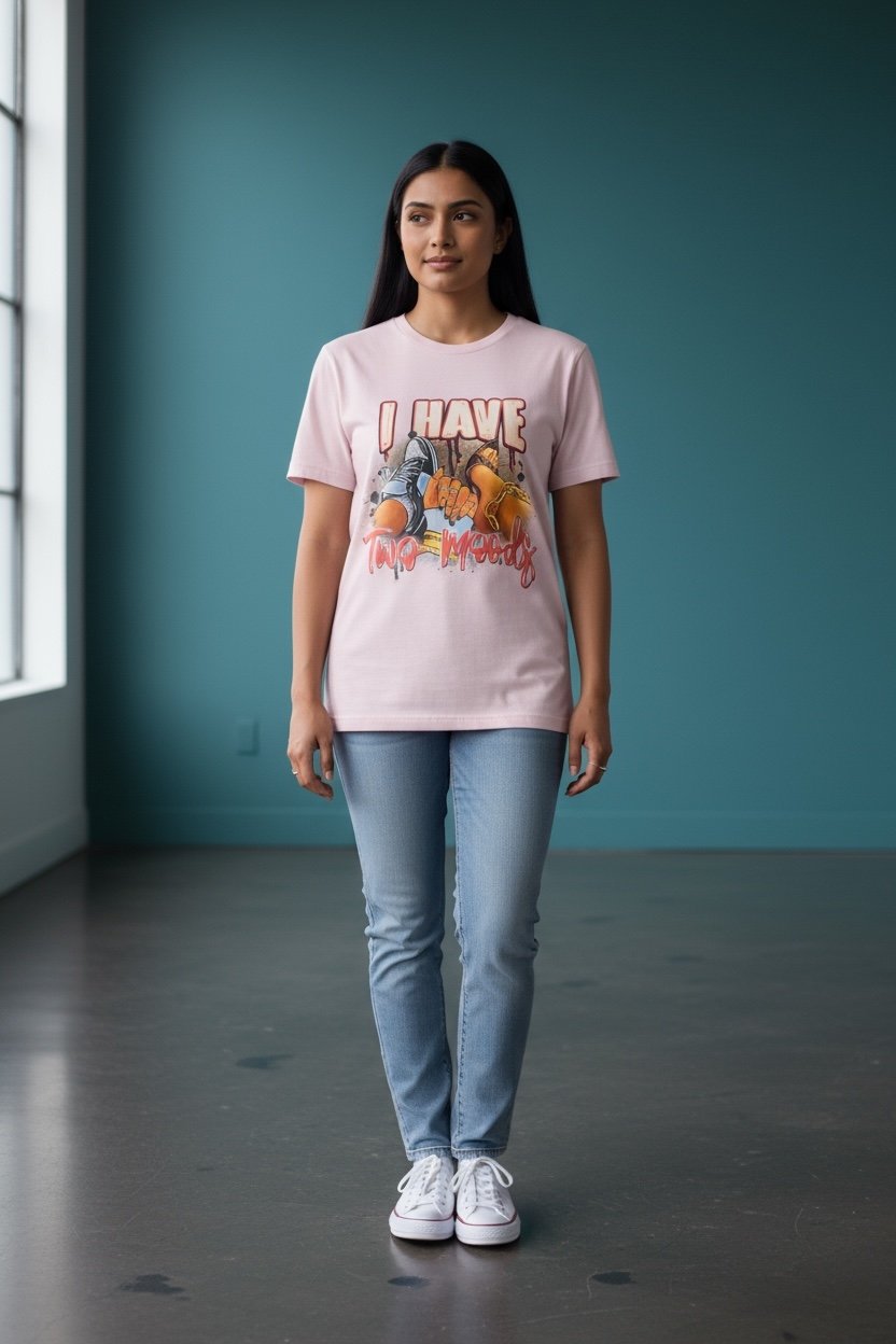 Elevate your casual style with this trendy pink graphic t-shirt, whic is perfect for everyday wear, offering a relaxed fit and a touch of personality with its unique graphic print.
