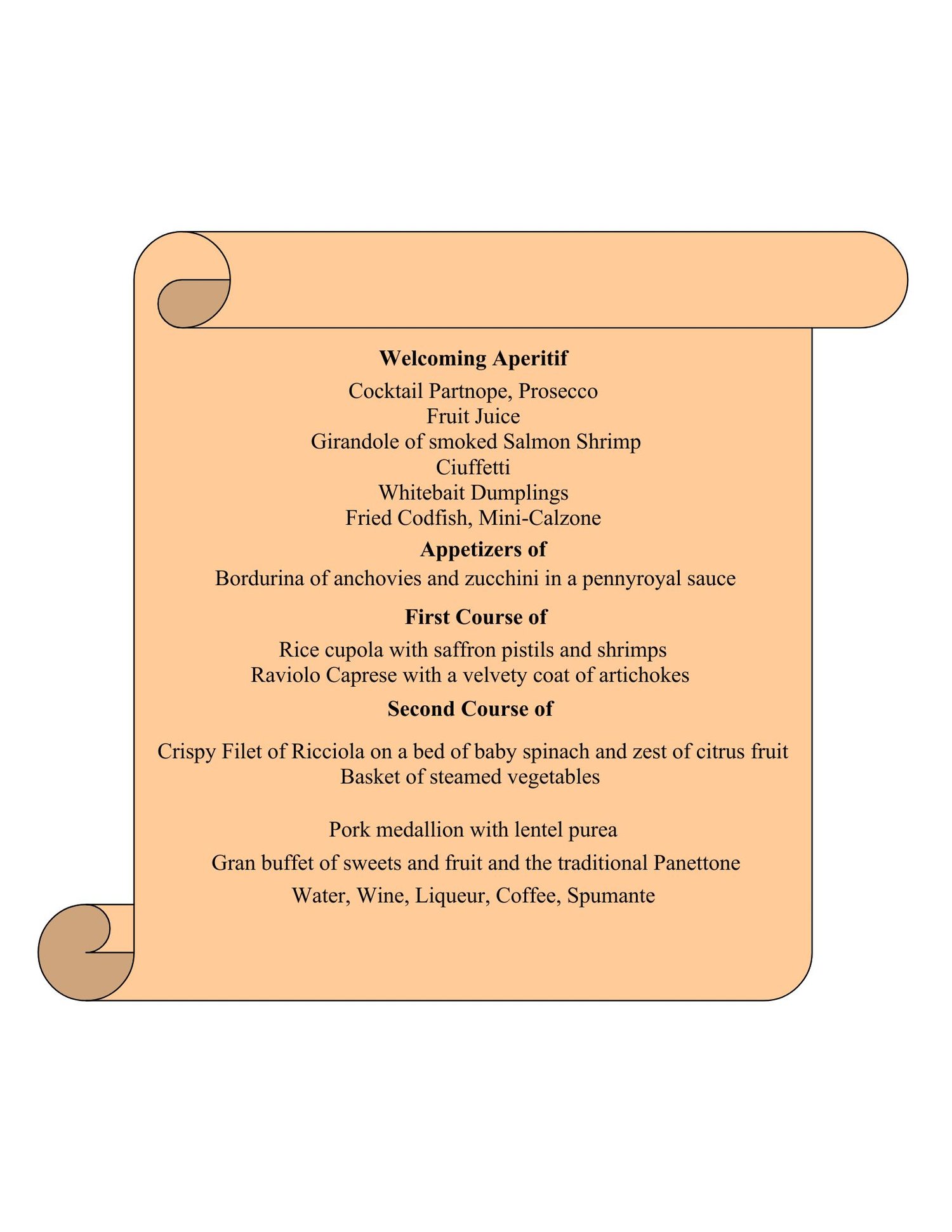 An ideal holiday menu