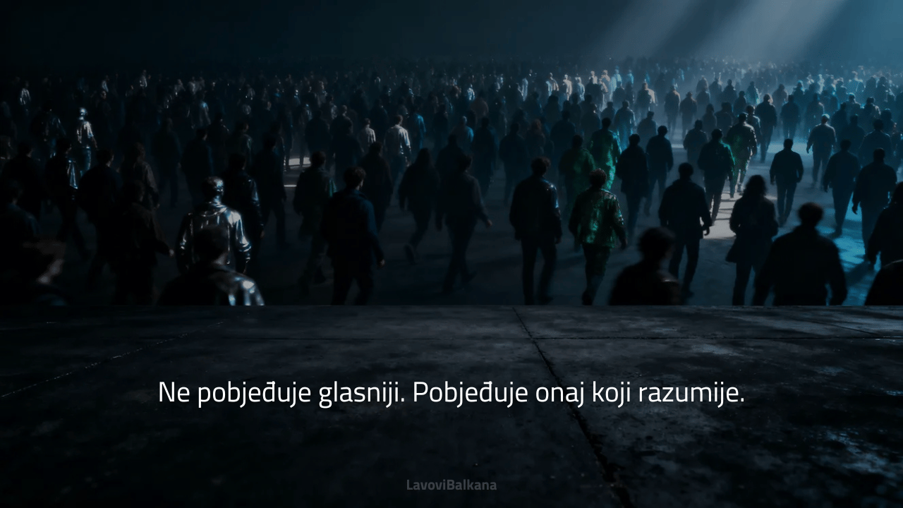 Ne pobjeđuje glasniji. Pobjeđuje onaj koji razumije.