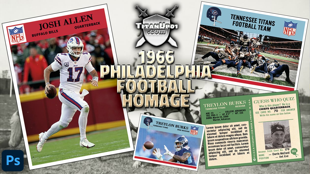 1966 Philadelphia Football Homage Photoshop PSD Templates