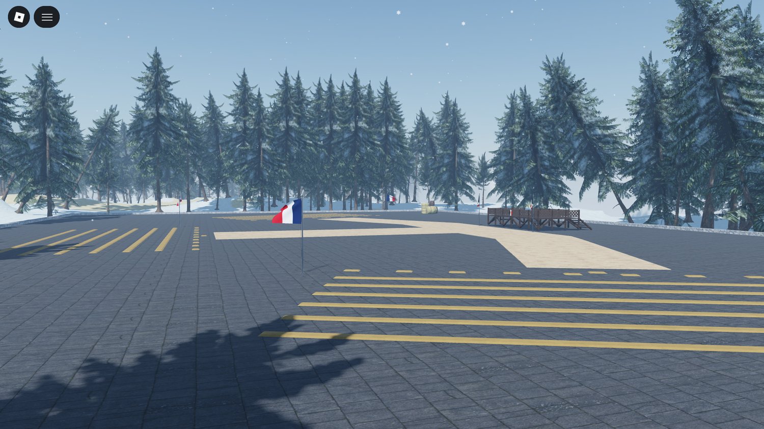 Parade grounds used for roleplay ceremony