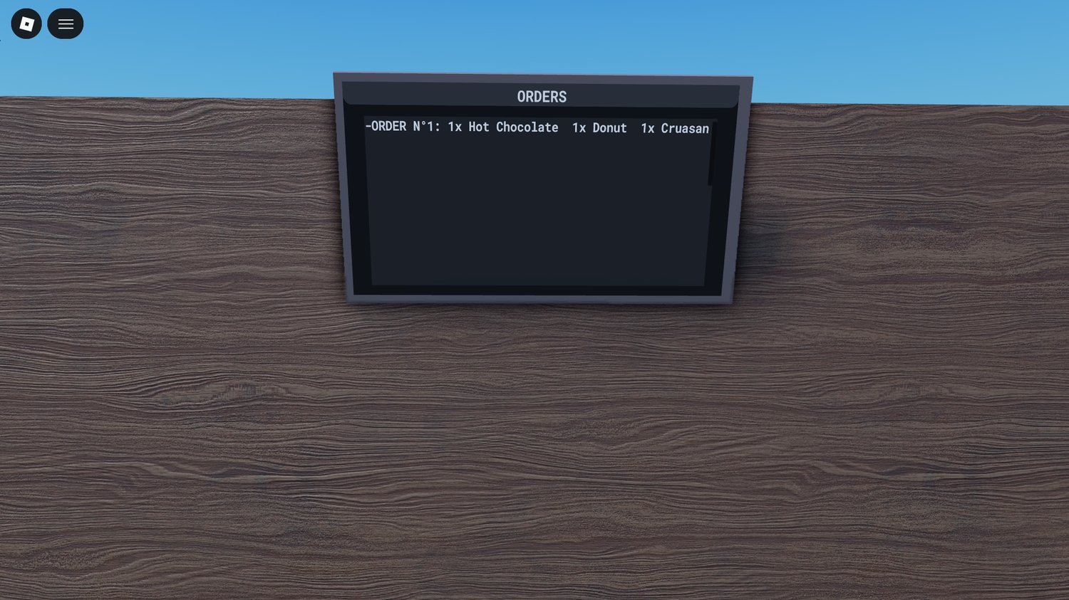 Cashier setup used in roleplay restaurant