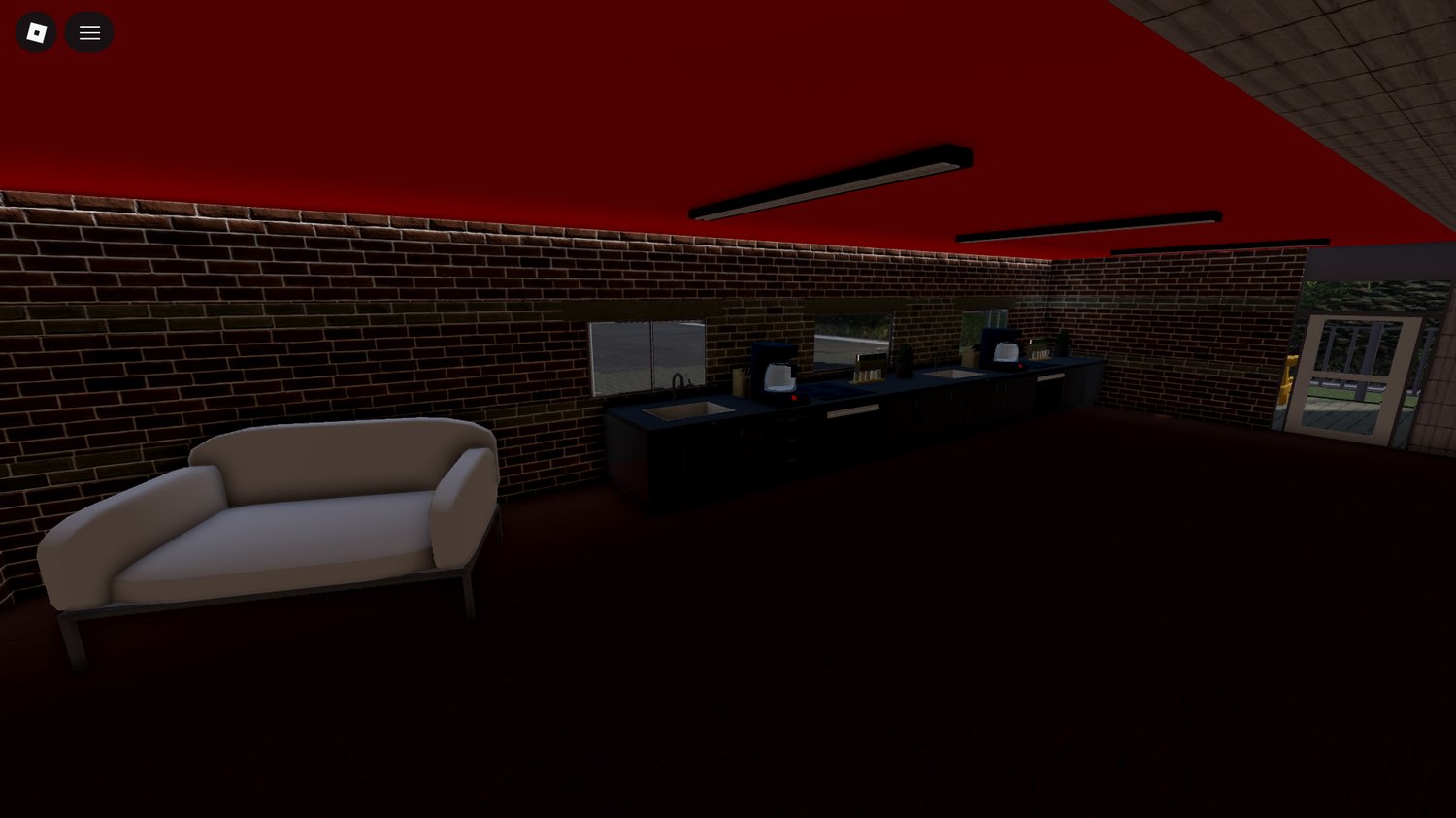 Fire station interior with uniform closets
