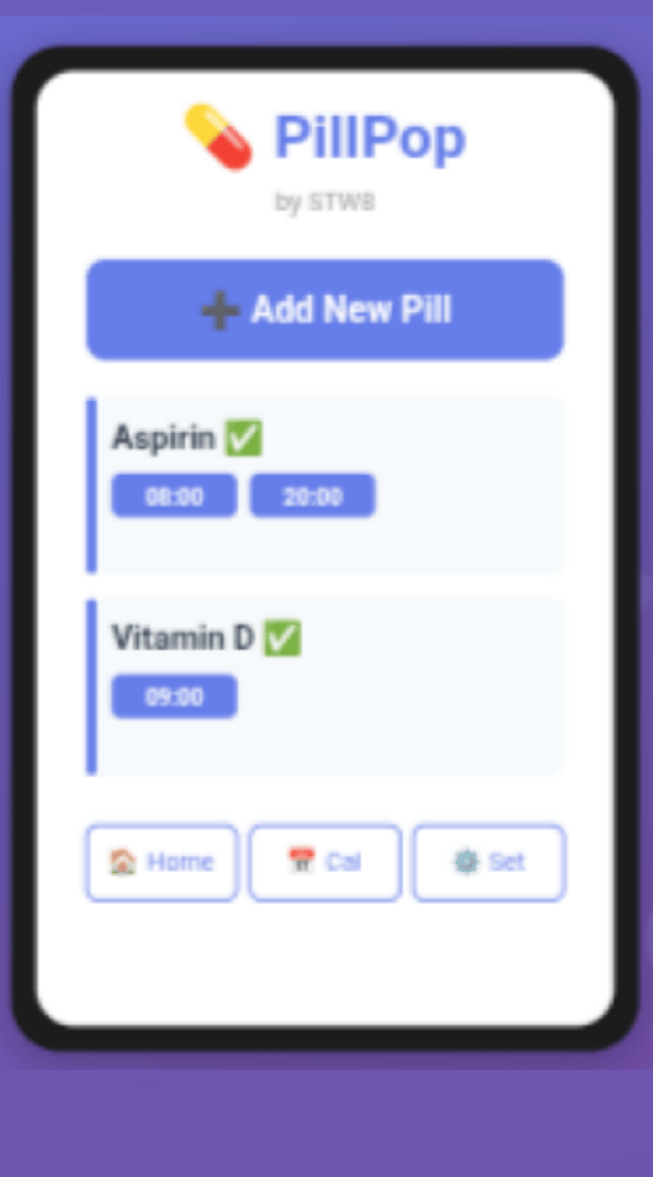 Pill reminder for all one time fee use for life