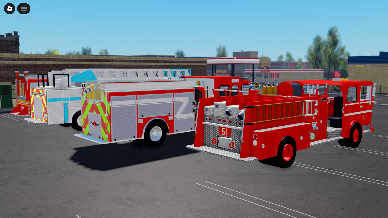 Engine 51 fire truck detailed exterior