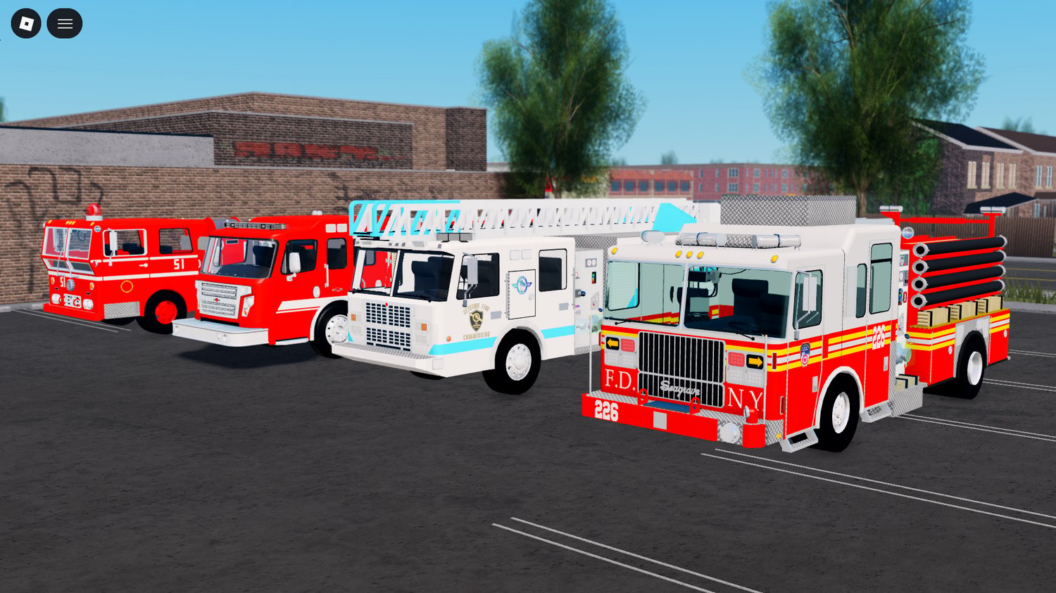 Spartan Ladder truck positioned on street
