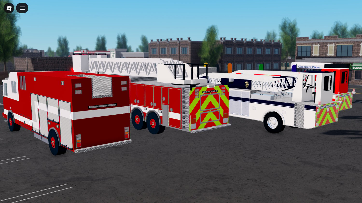 OG Ladder 2 truck positioned in city