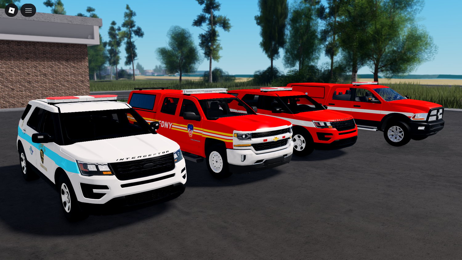Emergency utility fleet lineup Roblox