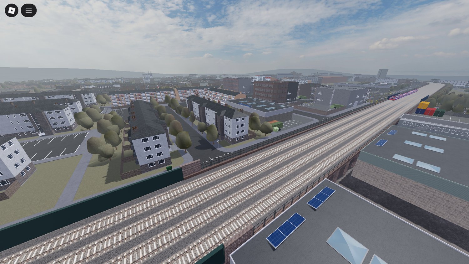 British-style architecture used in Roblox roleplay environment