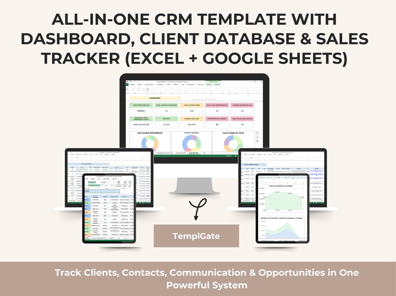 Track Clients, Contacts, Communication & Opportunities in One Powerful System