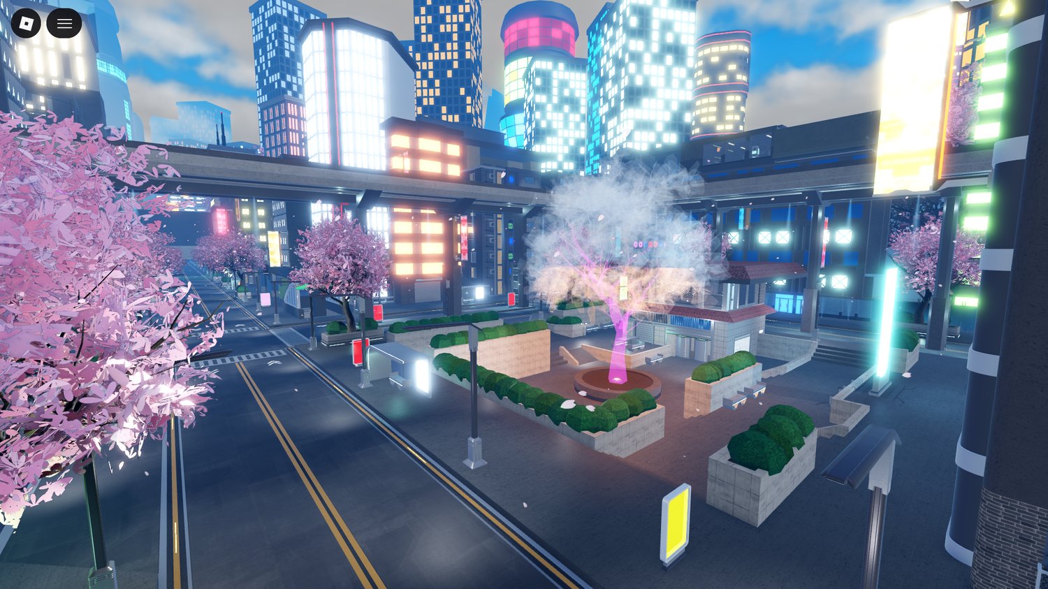 Urban cityscape with tall buildings