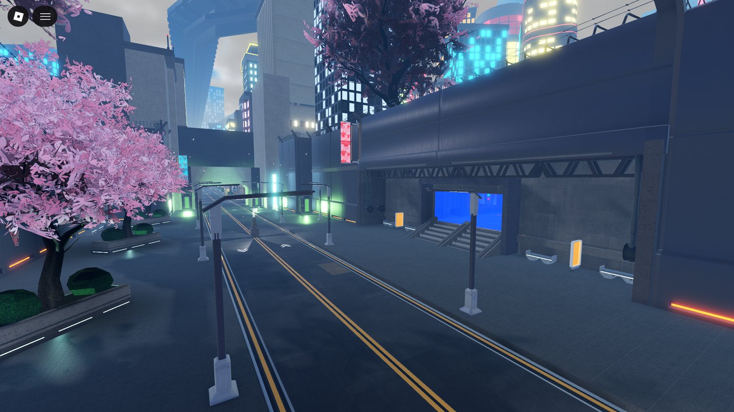 Parkour movement zone with walls