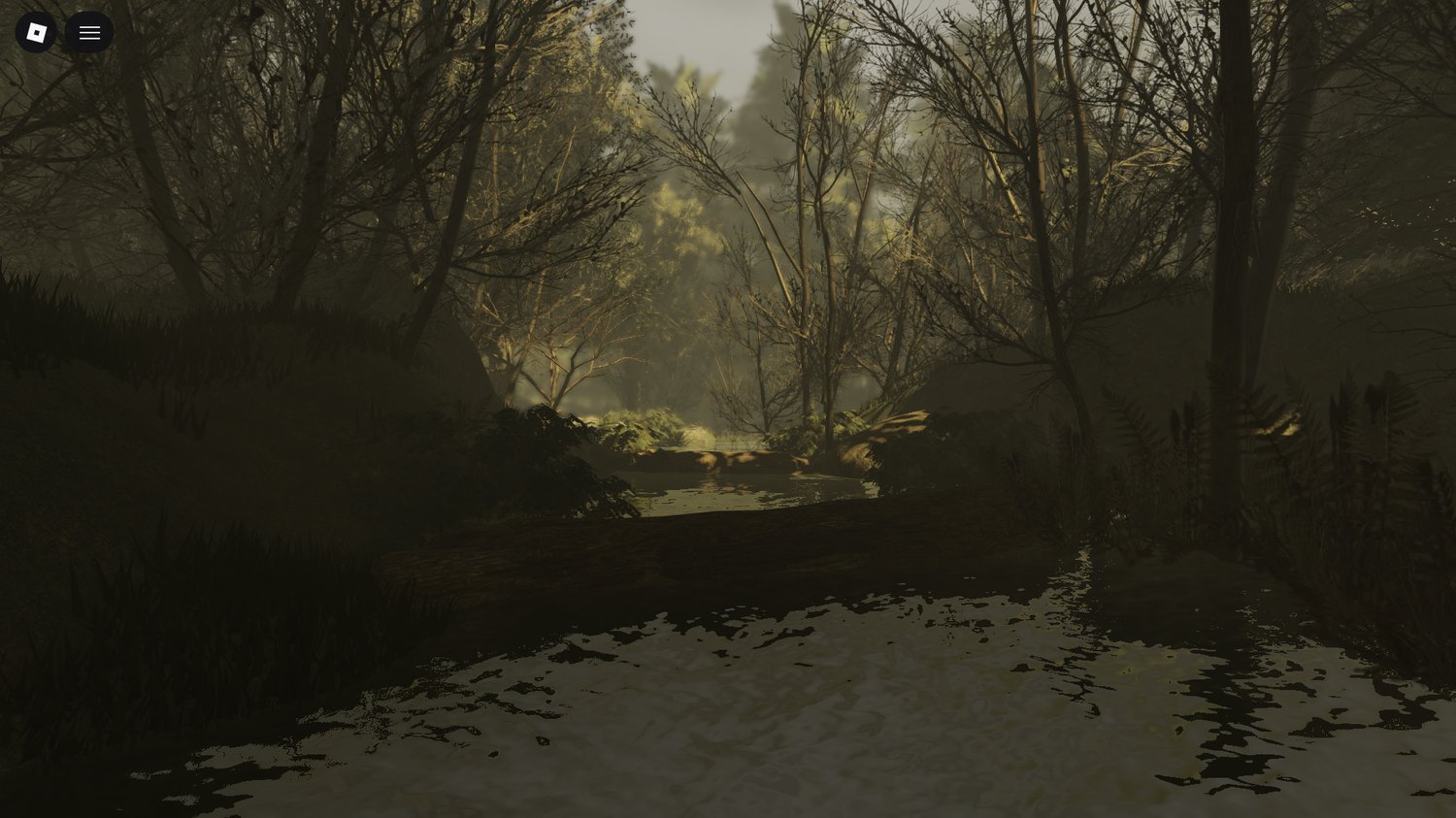 Natural swamp terrain with pathways