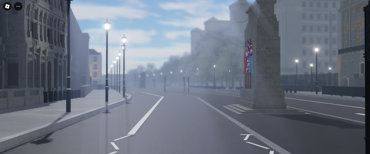London Roblox map cityscape overview