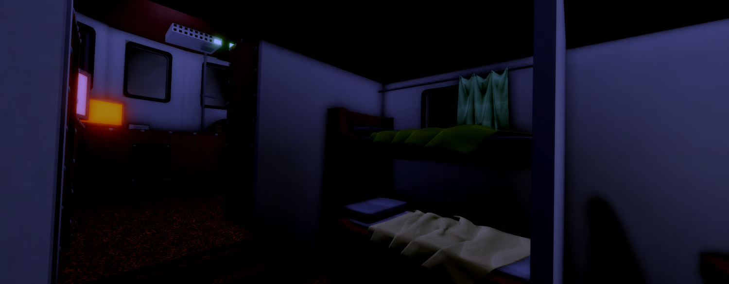 Boat displayed in coastal Roblox environment