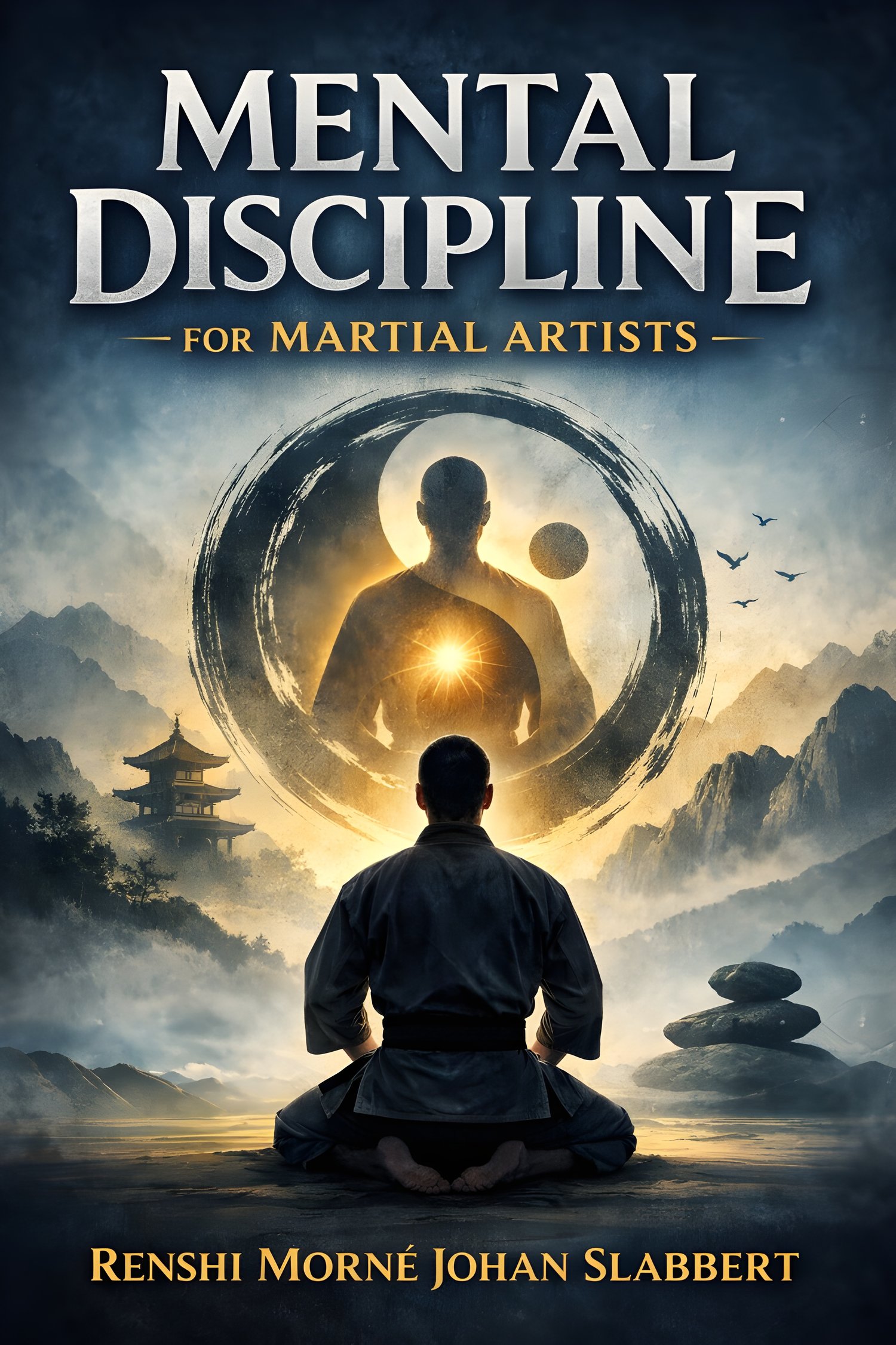 Mental Discipline for Martial Artists book cover featuring a calm, traditional Japanese-inspired design symbolising focus, discipline, and inner training