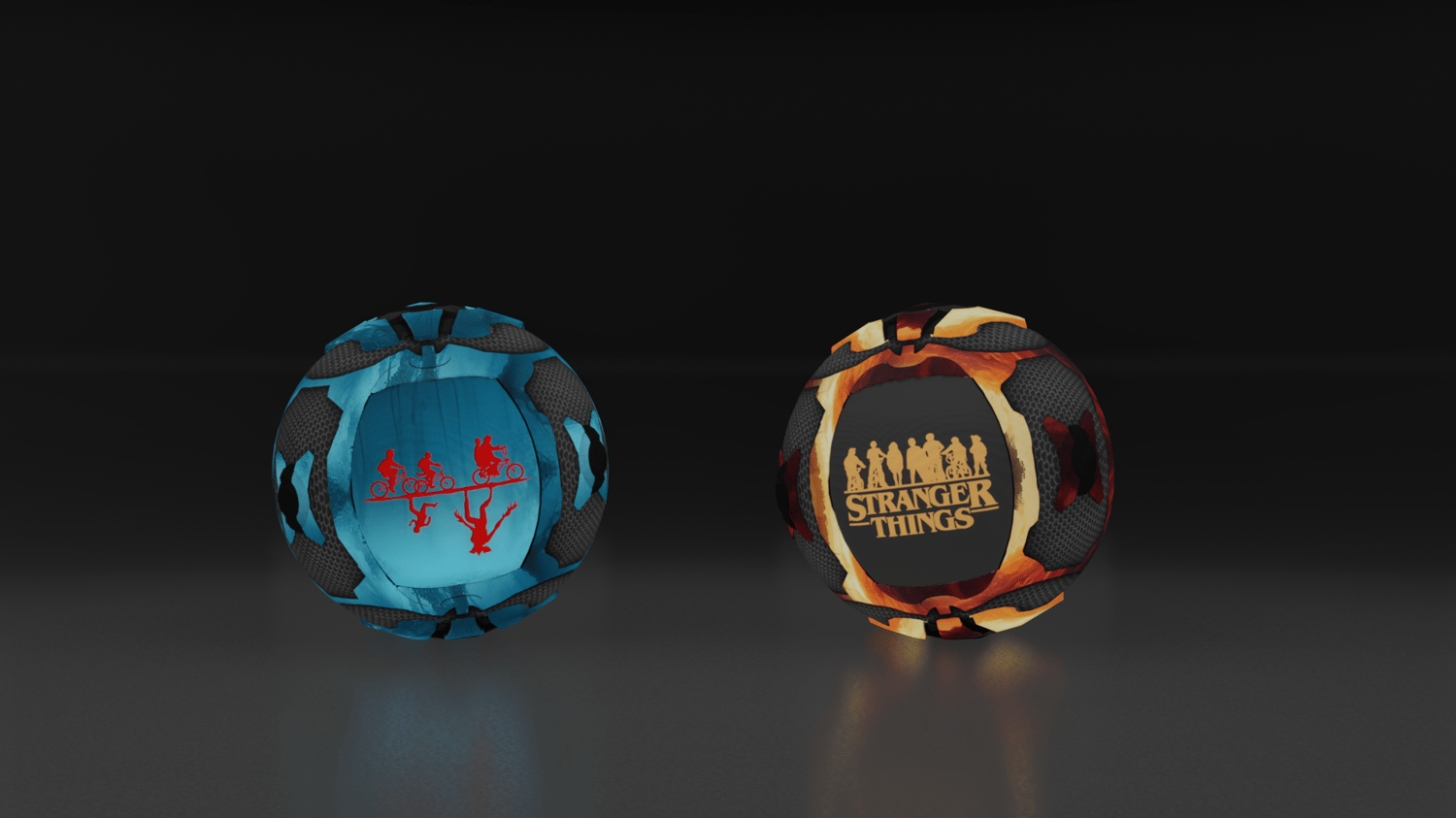 Bundle Rocket League comprenant décal voiture, ballon et bannière de joueur, style inspiré de Stranger Things