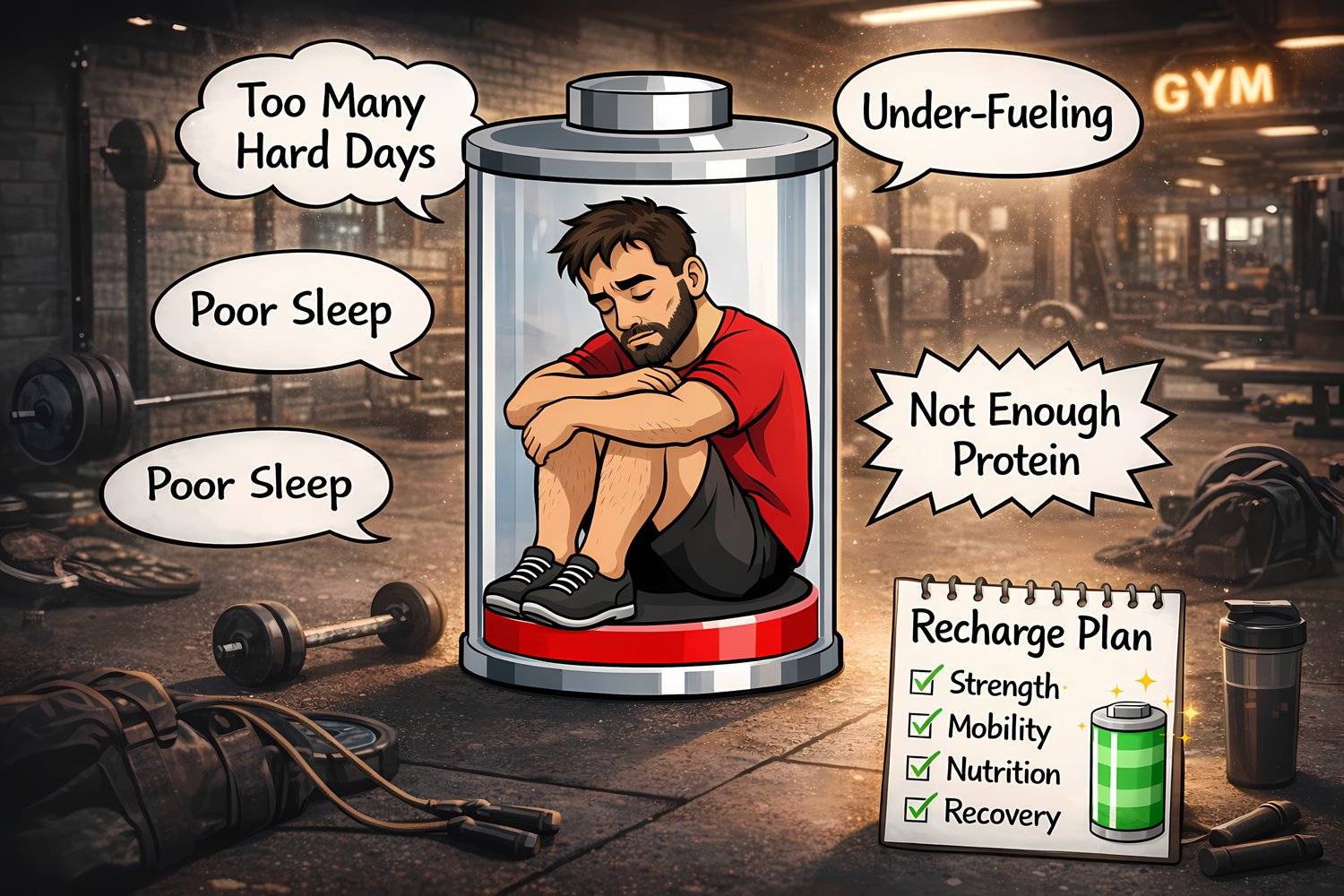 The Fitness Burnout Problem: Why Training Right Can Still Leave You Tired, Sore, and Unmotivated